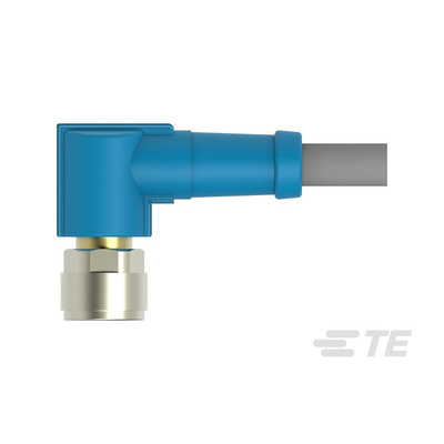 TE Connectivity Right Angle Female 4 way M8 to Unterminated Sensor Actuator Cable, 1m