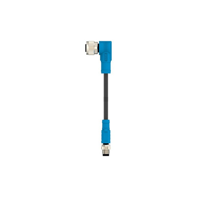 TE Connectivity Right Angle Male 3 way M8 to Straight Female 3 way M12 Sensor Actuator Cable, 500mm