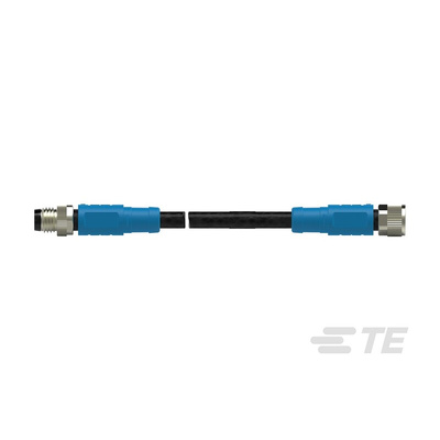 TE Connectivity Straight Female; Male 3 way M8 to Straight 3 way M8 Sensor Actuator Cable, 500mm