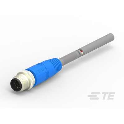 TE Connectivity Straight Male 8 way M12 to Unterminated Sensor Actuator Cable, 5m