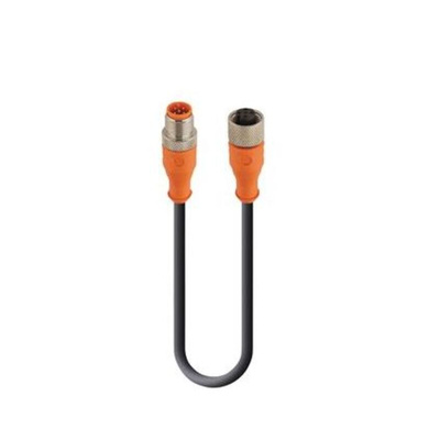 Lumberg Automation Straight Male 3 way M12 to Straight Female 5 way M12 Sensor Actuator Cable, 5m