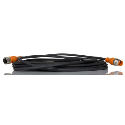 Lumberg Automation Straight Male 3 way M12 to Straight Female 5 way M12 Sensor Actuator Cable, 5m