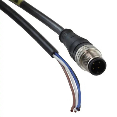 Molex Straight Male 4 way M12 to Male Unterminated Sensor Actuator Cable, 1m