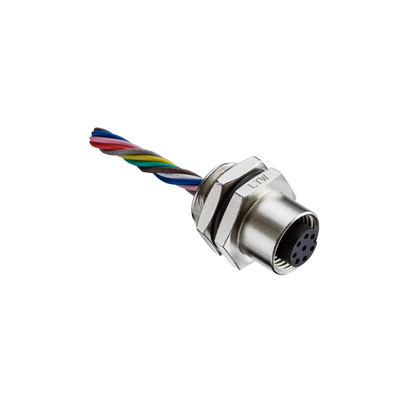 Amphenol Female 17 way M12 to Unterminated Sensor Actuator Cable, 200mm