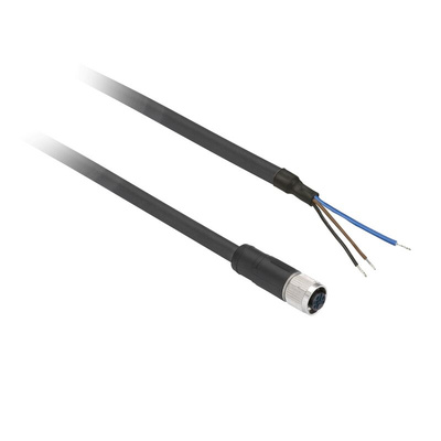 Telemecanique Sensors Straight Female 3 way M8 to Unterminated Sensor Actuator Cable, 2m