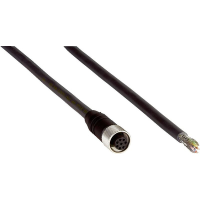 Sick Female 8 way M12 to Unterminated Sensor Actuator Cable, 5m