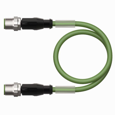 Turck Straight Male 4 way M12 to Straight Male 4 way M12 Sensor Actuator Cable, 90m