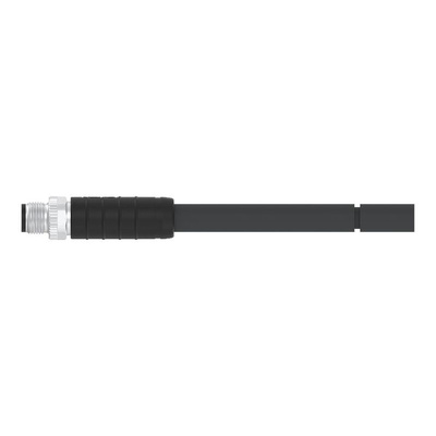 TE Connectivity Straight Male 4 way M12 to Unterminated Sensor Actuator Cable, 500mm