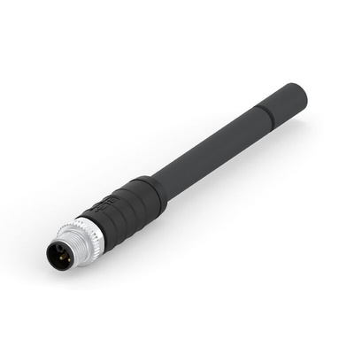 TE Connectivity Straight Male 4 way M12 to Unterminated Sensor Actuator Cable, 500mm