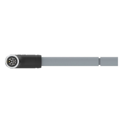 TE Connectivity Female 5 way M12 to Right Angle Female 5 way M12 Sensor Actuator Cable, 2m