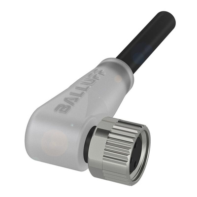 BALLUFF Right Angle Female M8 to Unterminated Sensor Actuator Cable, 5m