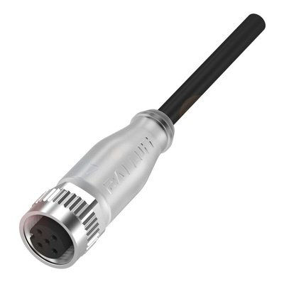 BALLUFF Straight Female M12 to Unterminated Sensor Actuator Cable, 2m