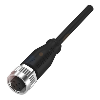 BALLUFF Straight Female M12 to Unterminated Sensor Actuator Cable, 5m