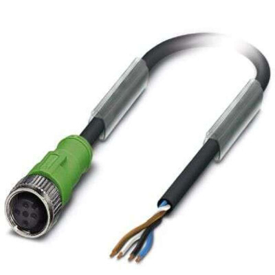 Phoenix Contact Straight Female 5 way M12 to Unterminated Sensor Actuator Cable, 15m