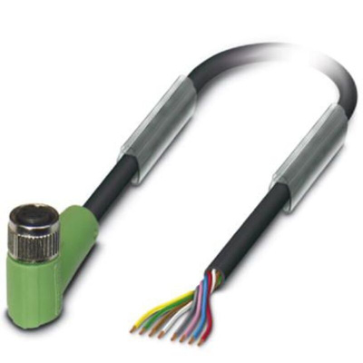 Phoenix Contact Female M8 to Right Angle Male M8 Actuator/Sensor Cable, 1.5m