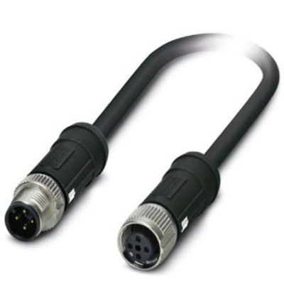 Phoenix Contact Straight Male M12 to Female M12 Actuator/Sensor Cable, 2m