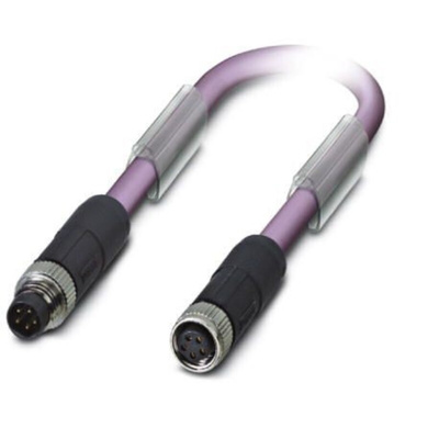 Phoenix Contact Straight Male M8 to Female M8 Bus Cable, 15m