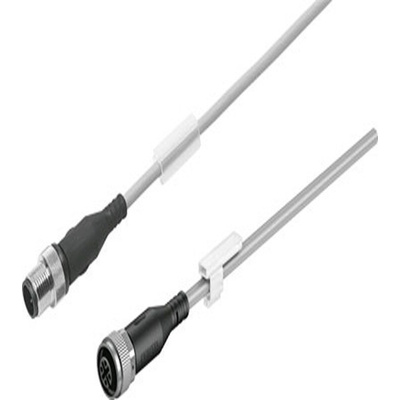 Straight Female 5 way M8 to Straight Female 3 way M8 Cable, 1m