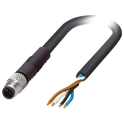 Phoenix Contact Straight Female 4 way M5 to Unterminated Sensor Actuator Cable, 10m