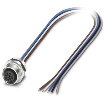 Phoenix Contact Straight Female 5 way M12 to Unterminated Sensor Actuator Cable, 5m