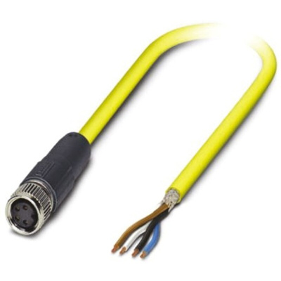 Phoenix Contact Straight Female 4 way M8 to Unterminated Sensor Actuator Cable, 5m