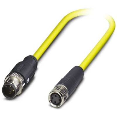 Phoenix Contact Straight Female 3 way M8 to Straight Male 3 way M12 Sensor Actuator Cable, 500mm
