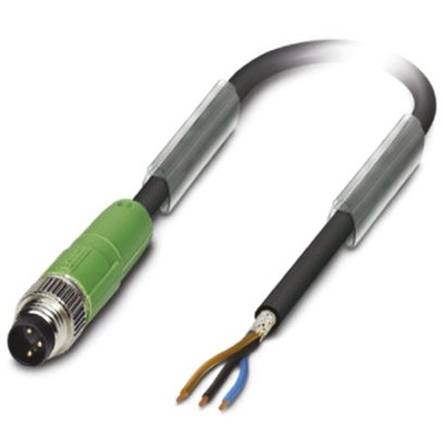 Phoenix Contact Male 3 way M8 to Unterminated Sensor Actuator Cable, 1.5m