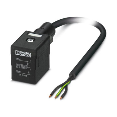 Phoenix Contact 3 way DIN 43650 Form B to Sensor Actuator Cable, 5m