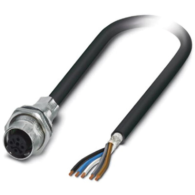 Phoenix Contact Straight Female 5 way M12 to Straight Unterminated Sensor Actuator Cable, 2m