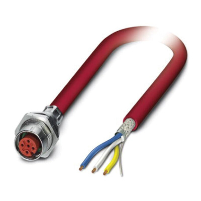 Phoenix Contact Female 4 way M12 to Sensor Actuator Cable, 5m