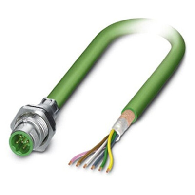 Phoenix Contact Male 5 way M12 to 5 way Unterminated Bus Cable, 500mm
