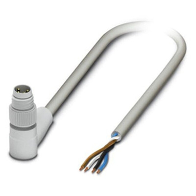 Phoenix Contact Male 4 way M8 to 4 way Unterminated Sensor Actuator Cable, 3m