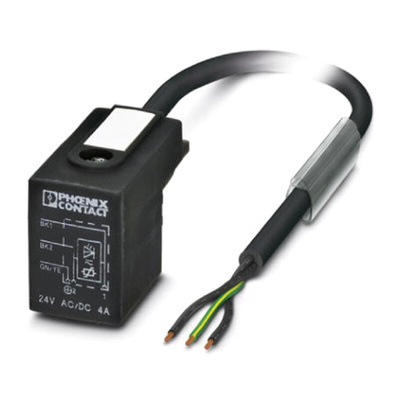 Phoenix Contact 3 way DIN 43650 Form B to 3 way Unterminated Sensor Actuator Cable, 10m