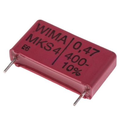WIMA 470nF Polyester Capacitor PET 200 V ac, 400 V dc ±10%, Through Hole