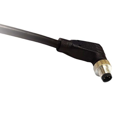 Bulgin Right Angle Male 4 way M5 to Unterminated Sensor Actuator Cable, 1m