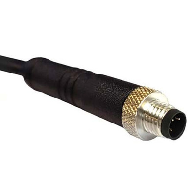 Bulgin Straight Male 4 way M5 to Unterminated Sensor Actuator Cable, 1m