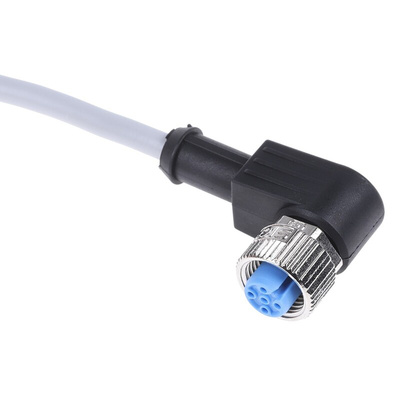 Sick Right Angle Female 4 way M12 to 4 way Unterminated Sensor Actuator Cable, 5m
