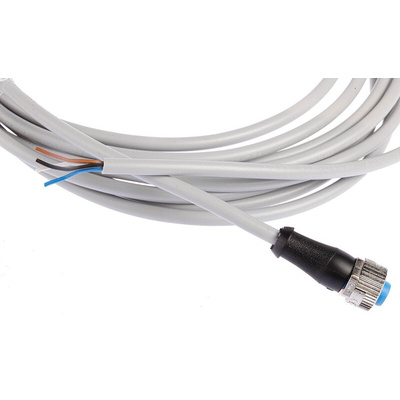 Sick Straight Female 4 way M12 to 4 way Unterminated Sensor Actuator Cable, 5m