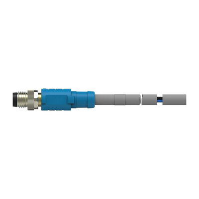 TE Connectivity Straight Male 4 way M8 to Unterminated Sensor Actuator Cable, 500mm