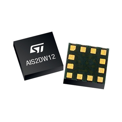 AIS2DW12TR STMicroelectronics, 3-Axis Accelerometer, I2C, SPI, 12-Pin LGA