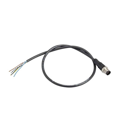 Telemecanique Sensors Straight Male 4 way M12 to Unterminated Sensor Actuator Cable, 5m