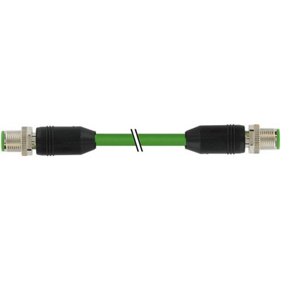 Murrelektronik Limited Straight Female 4 way M12 to Straight Female 4 way M12 Communication Cable, 1m