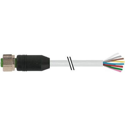 Murrelektronik Limited Straight Female 8 way M12 to Unterminated Sensor Actuator Cable, 10m