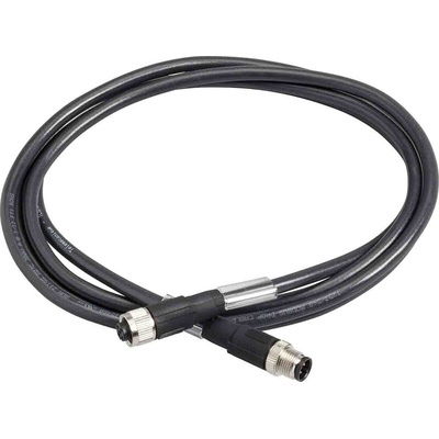 Telemecanique Sensors Straight Female M12 to Straight Female M12 Bus Cable, 1m