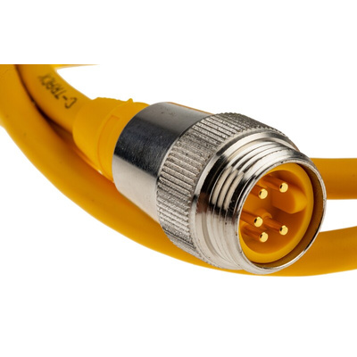 Turck Straight Male 5 way 7/8 in Circular to Straight Female 5 way 7/8 in Circular Sensor Actuator Cable, 1m