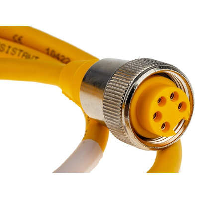 Turck Straight Male 5 way 7/8 in Circular to Straight Female 5 way 7/8 in Circular Sensor Actuator Cable, 1m