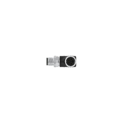 TE Connectivity Right Angle Male 4 way M12 to Straight Female 4 way M12 Sensor Actuator Cable, 1.5m