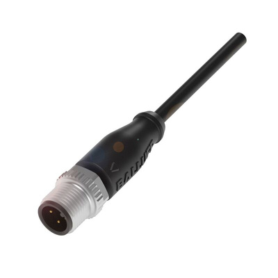 BALLUFF Straight Male M12 to Unterminated Sensor Actuator Cable, 1m