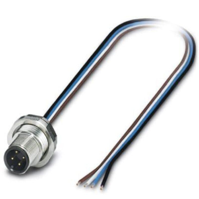 Phoenix Contact Straight Male M12 to Actuator/Sensor Cable, 500mm