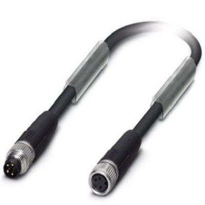 Phoenix Contact Straight Male M8 to Female M8 Bus Cable, 5m